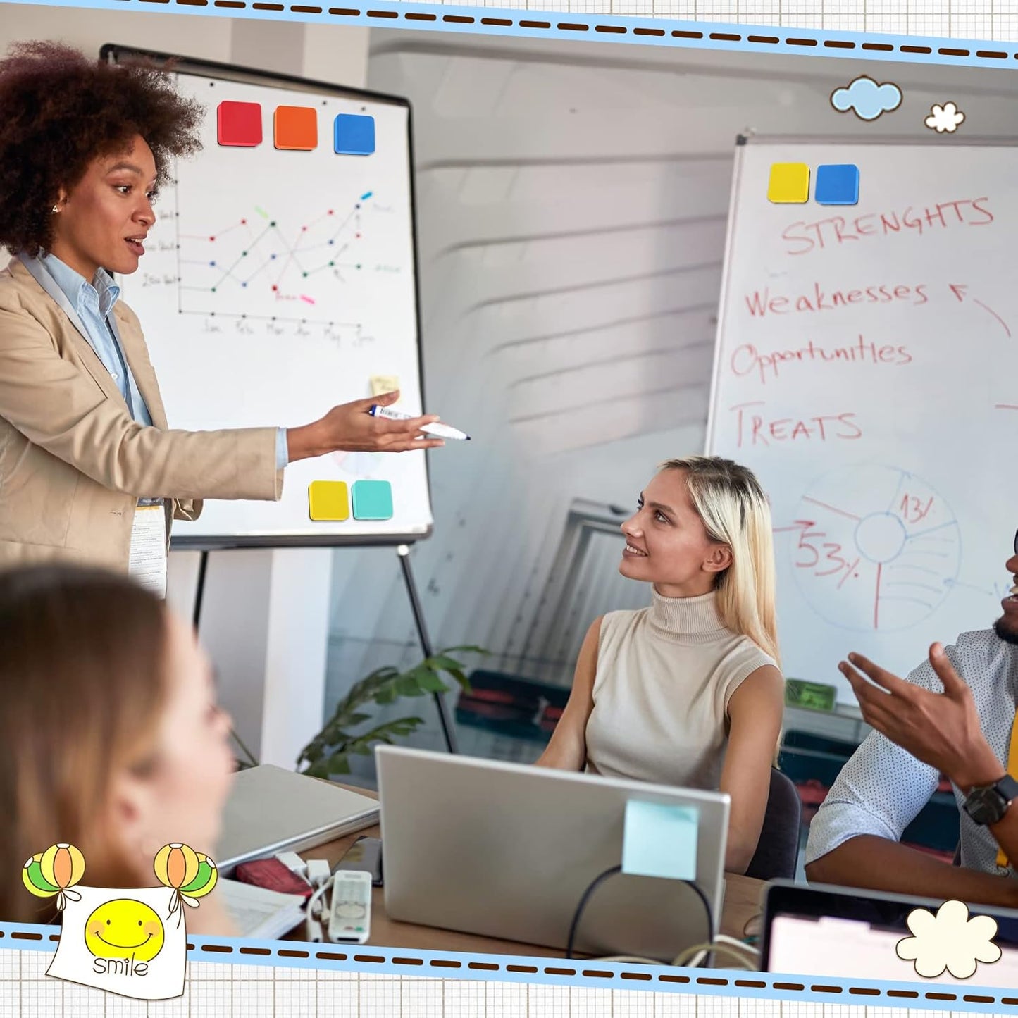 TaoBary Taobary 96 Pack Mini Dry Erase Erasers Bulk Magnetic Whiteboard Dry Erasers Classroom Supplies Whiteboard Chalkboard Cleaner for Teacher Kids School Office, 1.97 x 1.97 Inch (Colorful)