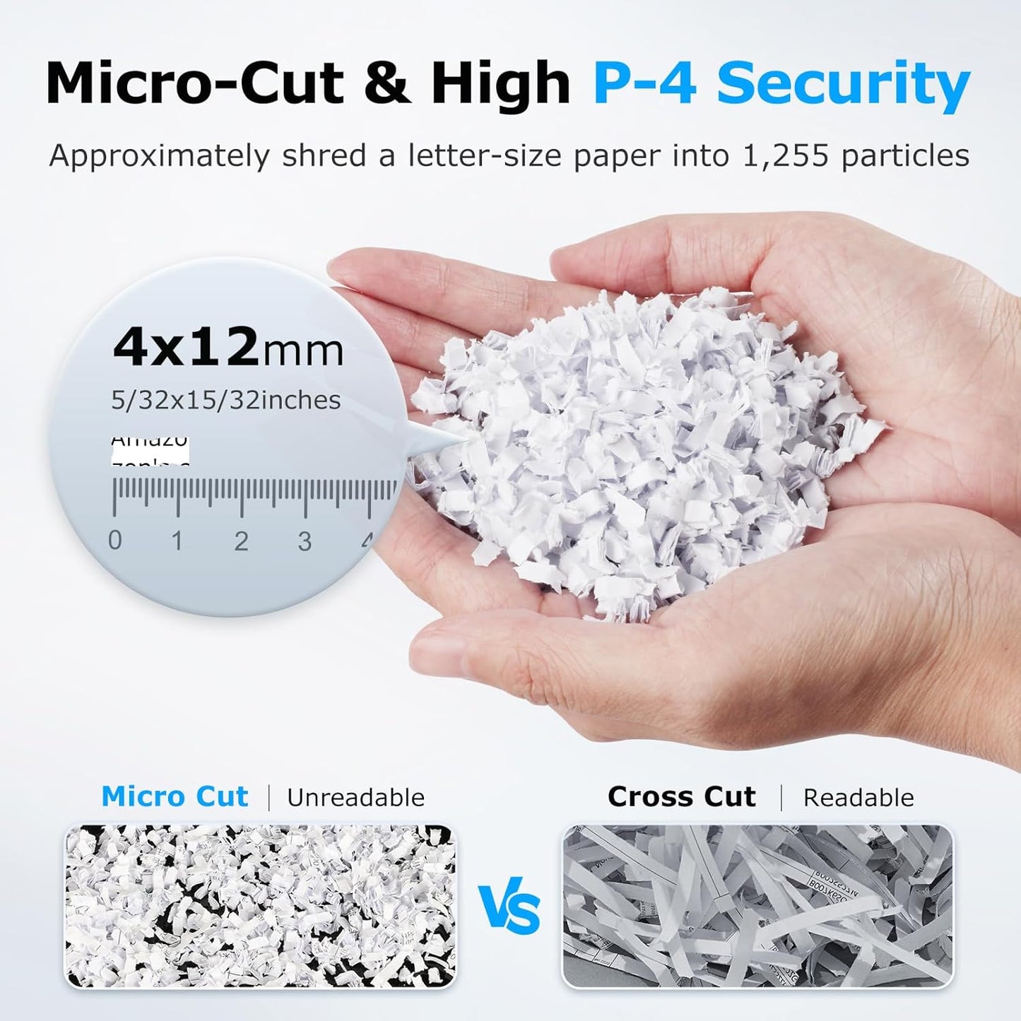 BONSEN 300-Sheet Auto Feed Paper Shredder, 60 Minutes Non-Stop Commercial Grade Heavy Duty Shredders for Office, 8.1 Gallon Micro Cut Document Shredder, P-4 Security Level,58dB Super Quiet (S3113)