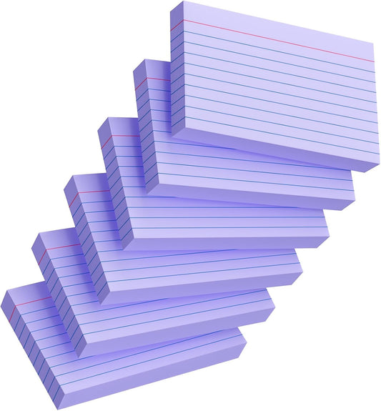 Index Cards 3x5 Inch, 300sheets, Flash Cards,Ruled Lined Purple Note Cards Paper For Studying, Schools Supplies, College, Office And Home Organization, Note Taking Supplies