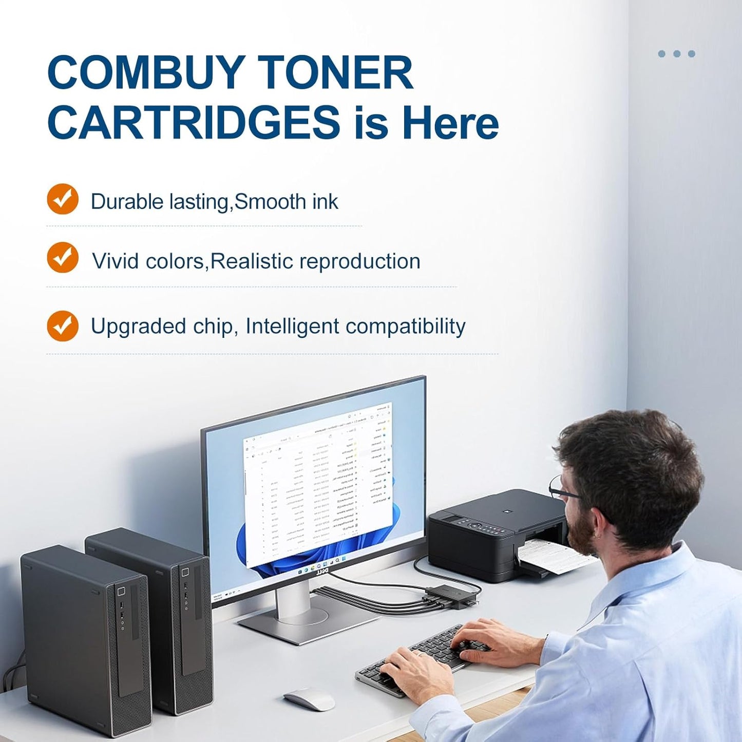 TN830XL Toner Cartridge Replacement for Brother TN830XL TN-830 TN830 TN 830 Toner Work with HL-L2460DW DCP-L2640DW HL-L2480DW HL-L2400D HL-L2405W MFC-L2820DW Printers (2 Black)