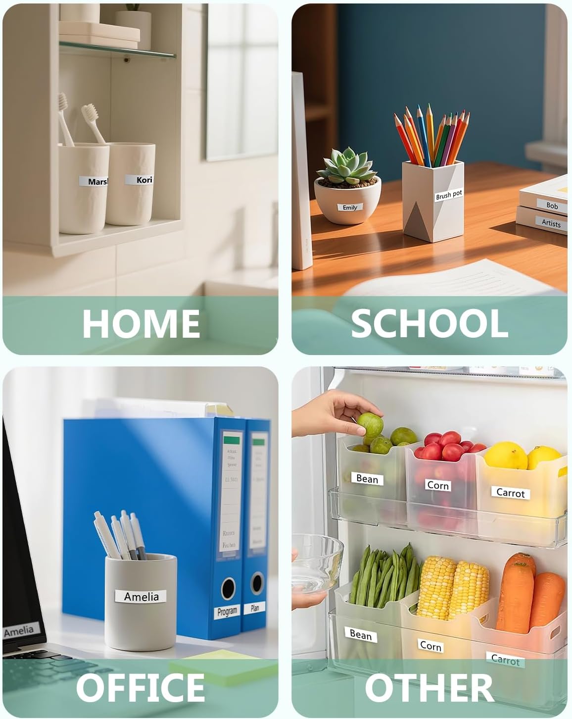 6-Pack Tze231 12mm Label Maker Tape Compatible for Brother P Touch Label Tape 12mm 0.47 White Tze-231 Tz231 Tze Tz 12mm 1/2" Laminated White for PT-D210 PT-D202 PT-D220 PT-D410 PTD600 PTD400