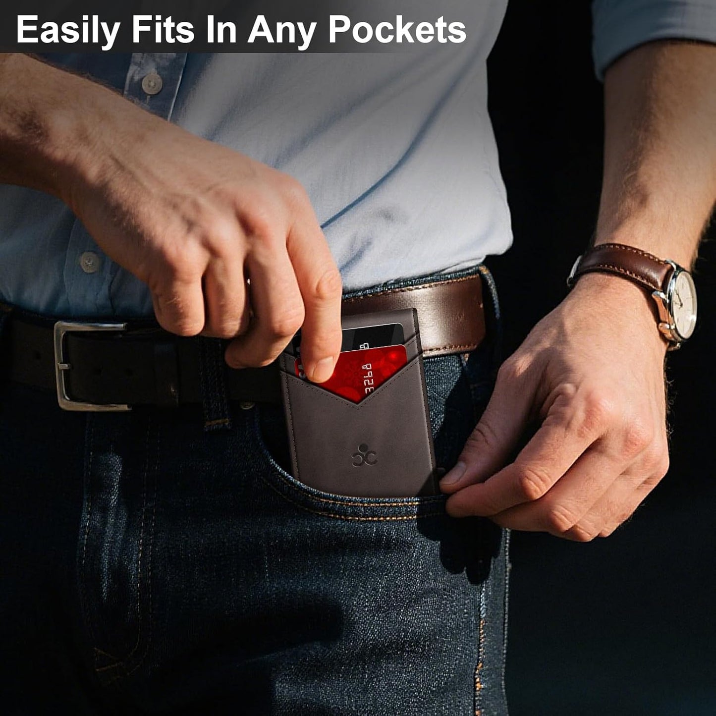 Wallet for Men Wallet with Slim Pop Up Card Holder for 12-14 Cards, RFID Blocking Bifold Minimalist Smart Wallet, Credit Card Holder with ID Window & Cash Slot, Compact Metal Card Case, Gifts for Men