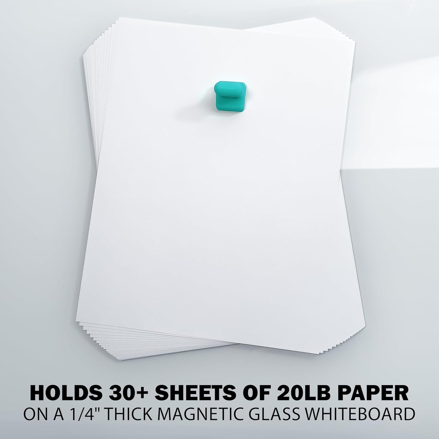 Glassboard Studio MiniBar Magnet - Strong Neodymium Rare Earth Magnets for Fridge, Whiteboard, Locker & Magnetic Glassboards - Crafting & Office Use - Strong Fridge Magnets (Seaside Teal Pawn, 12)