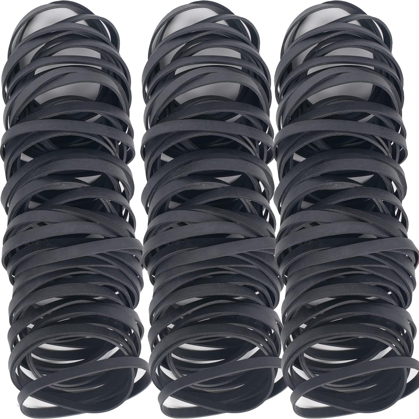 Rubber Bands Size #64 - 120 Pieces Elastic Black Bands for Office, Files, Litter Box
