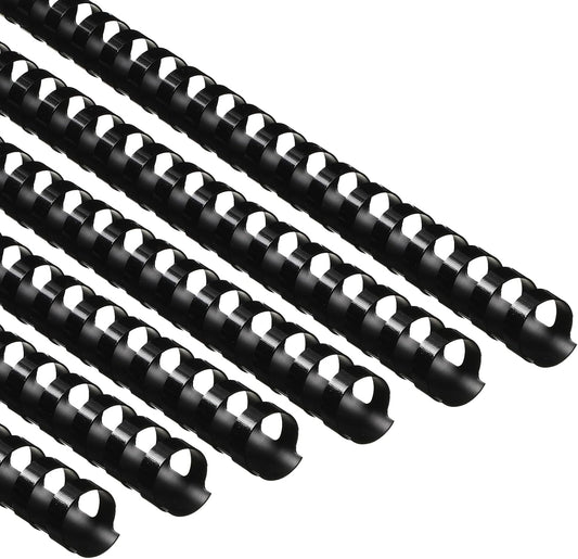 Yunsailing 150 Pack Plastic Binding Combs Plastic Binder Comb Ring 19 Ring Binding Spines Letter Size Spiral coils for Notebook Calendar(5/8 in,Black)
