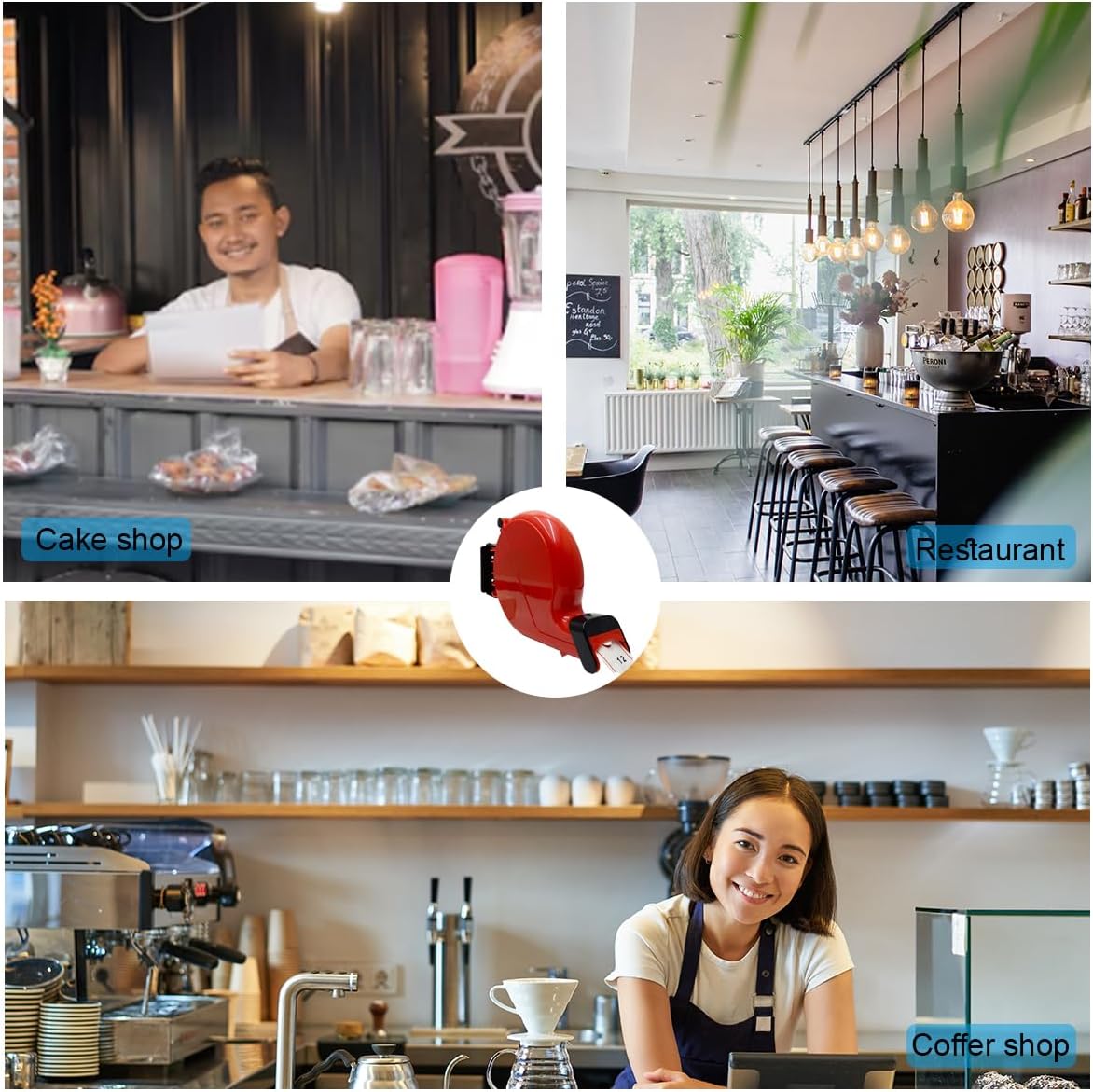 Ticket Number Dispenser+Ticket, Take a Number Dispenser, Ticket Dispenser Machine for Wall Desk Counter Queuing System