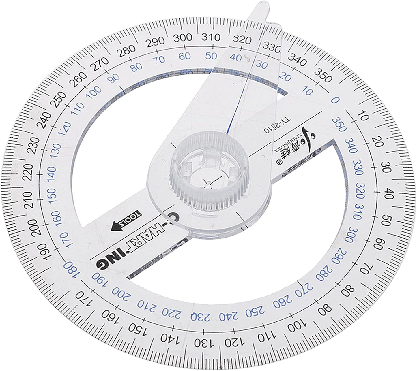 360° Protractor Pack of 5 Protactors Plastic Protractor Math Protractors Clear Protractor Ruler Drafting Tools Circle Protractor for Geometry