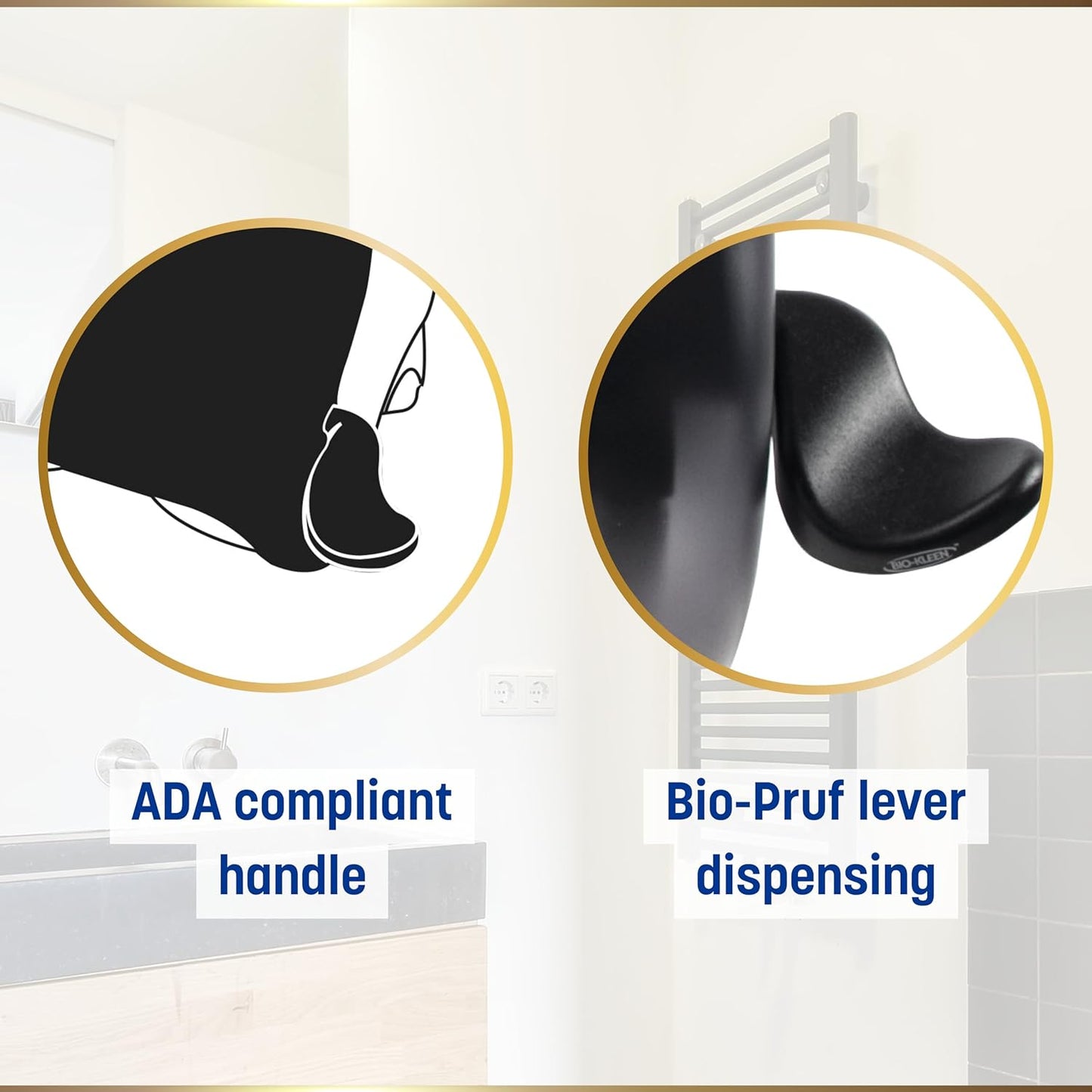 San Jamar Classic Element Paper Towel Dispenser Wall-Mounted Commercial Roll Dispenser, Fits All Core Sizes with Lever for Bathroom, Kitchens, and Restaurants, Plastic, Universal Paper, Black Pearl