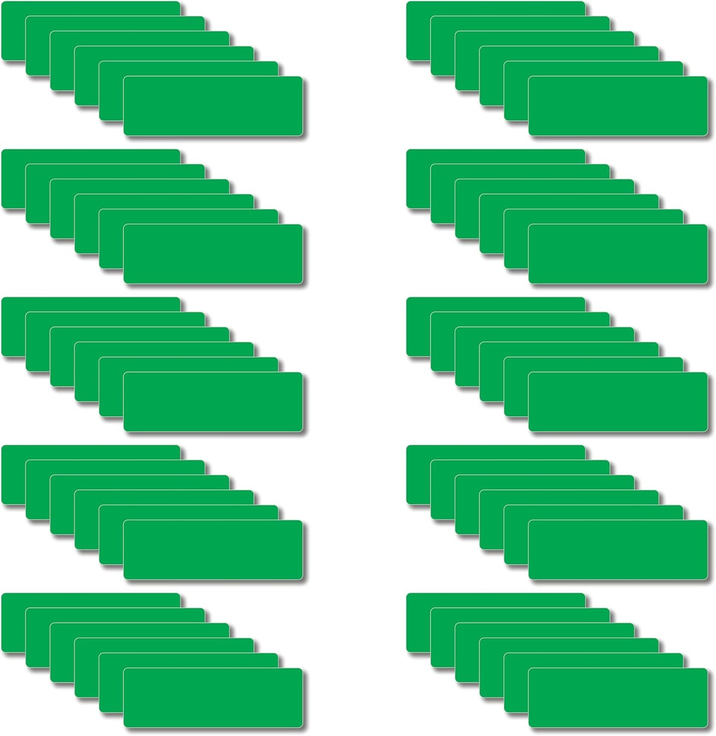 Magnetic Dry Erase Magnets Labels 3x1 inches, Reusable Name Tags, Organizing Schedules in Office/Classroom. Work on Fridge/White Board (Green 60Pcs)