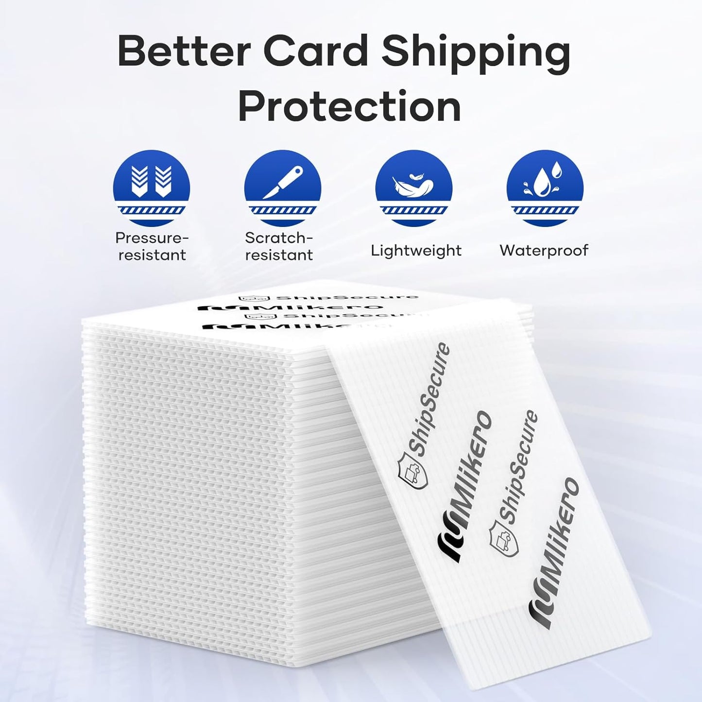 360 Pack Trading Card Shipping Protectors, 3.5'' x 4.5'' Plastic Card Protector with Tape Rolls for Mailing Sports Cards