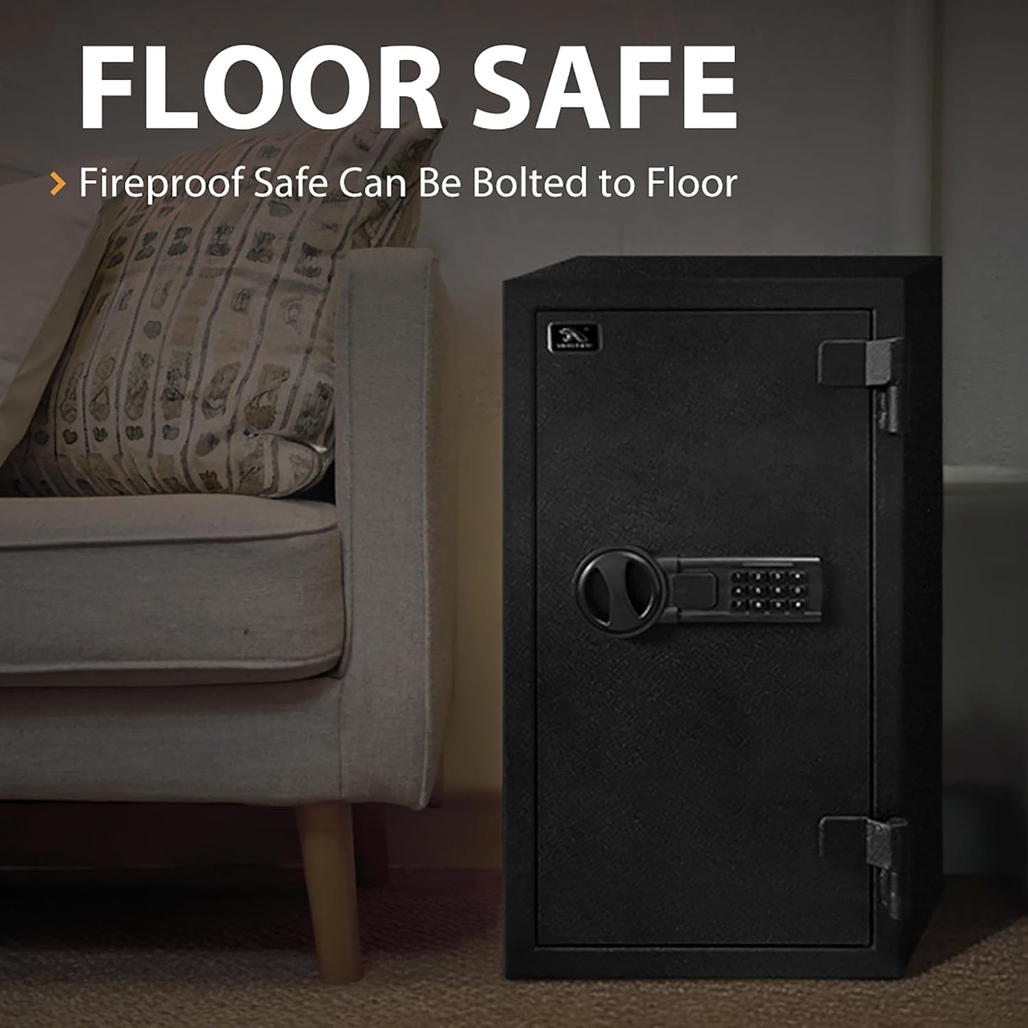 TIGERKING Fireproof Safe,3.47 Cubic Feet Home Safe Box, Large Steel Digital Safes Box with Digital Lock for Home and Office