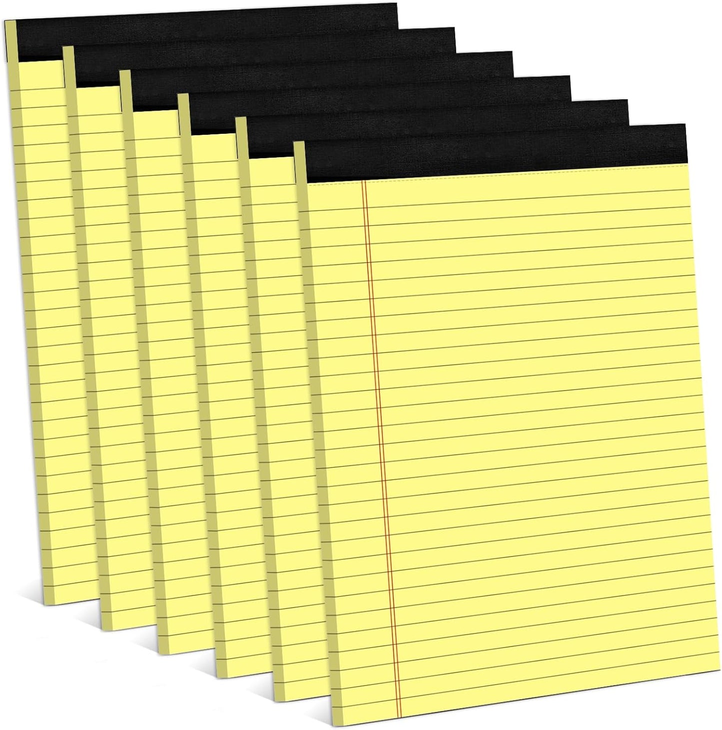 Note Pads 8.5 x 11 Wide Ruled Lined Writing Pads Yellow Legal Pads Letter Size 8.5 x 11 Notebook for Work Micro Perforated Legal Notepads Yellow Lined Paper Pads 27 Lines - 6 Pads/Pack, 30 Sheets/Pad