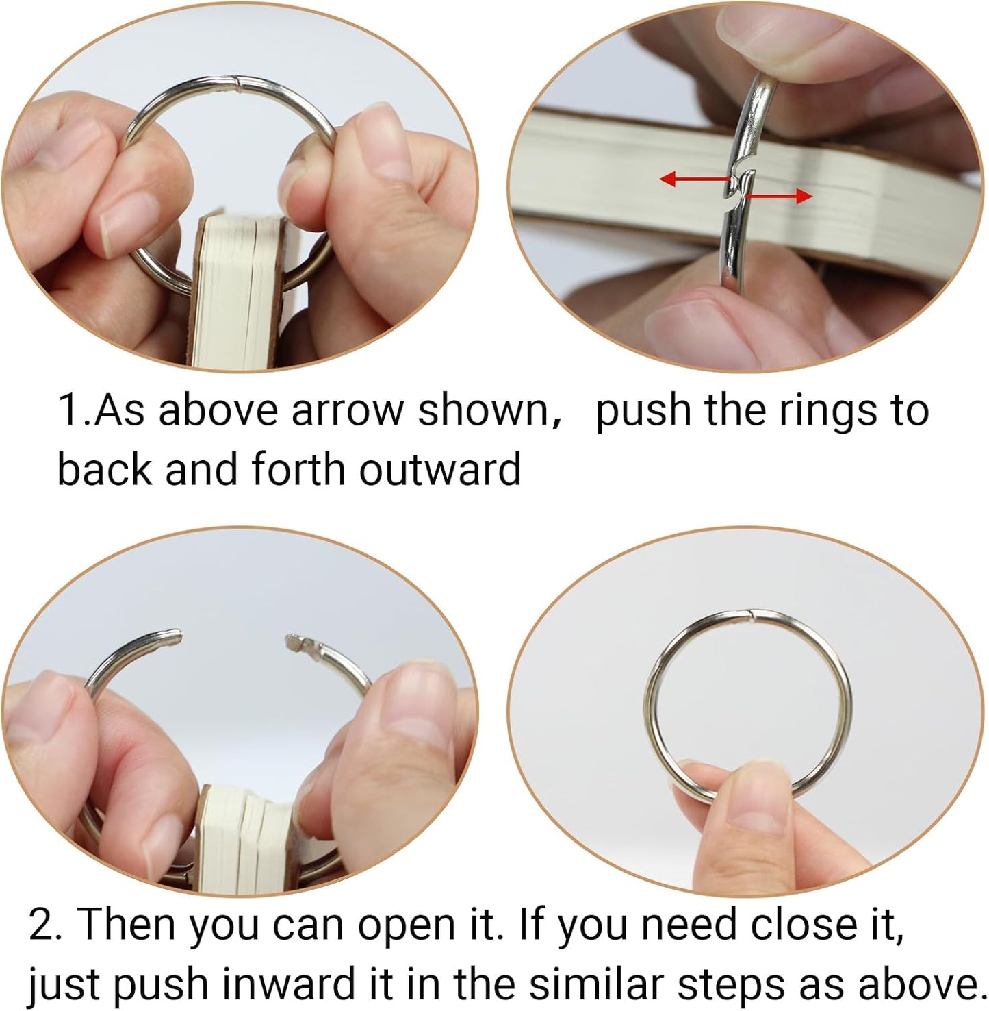 6 Pack 4x6 Inch Blank Flash Cards with Binder Rings (60 Sheets Each Pack), Blank Easy Flip Index Card Mini Study Note Cue Cards for Studying