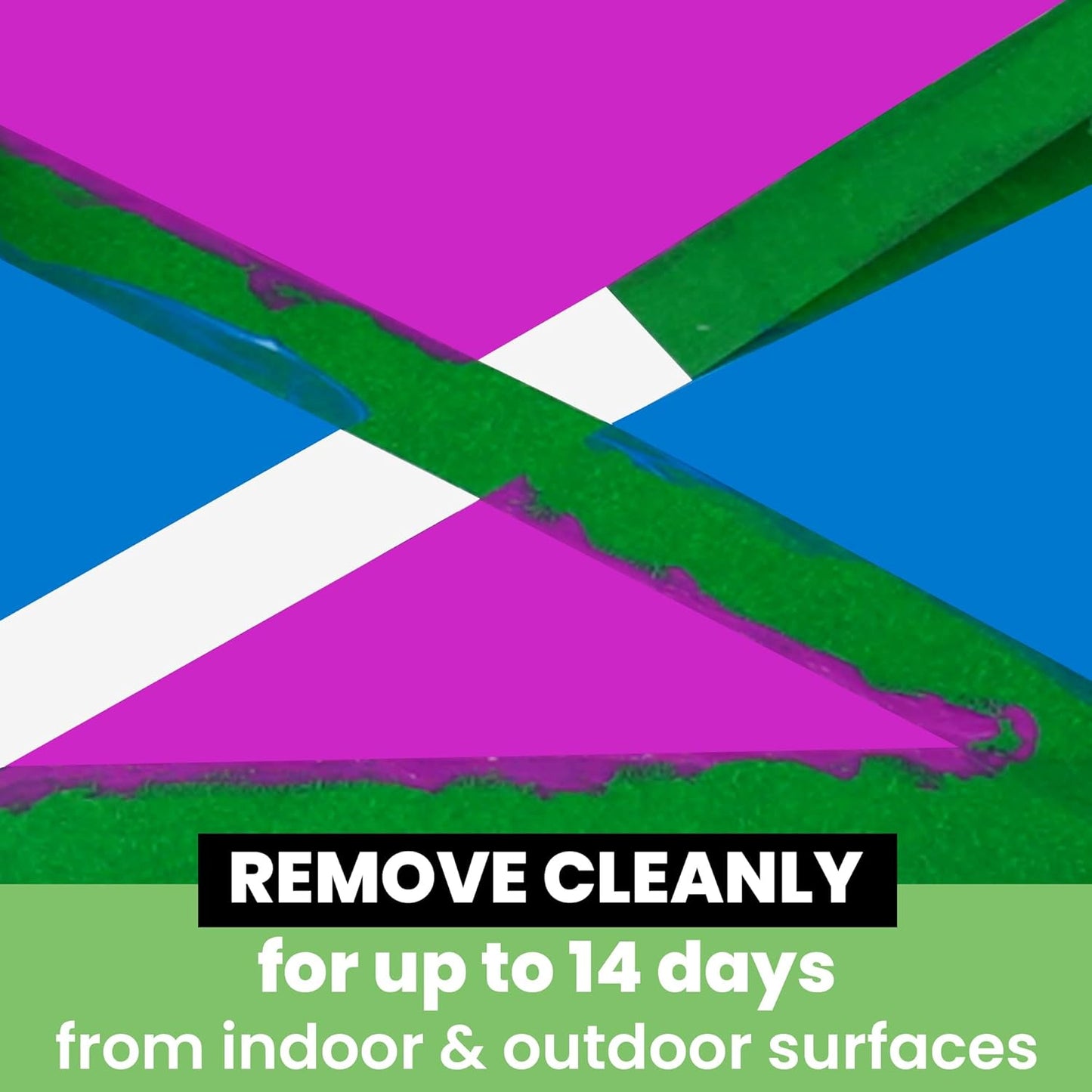 Green Painters Tape Multi-Surface Masking Tape 1.41 inch x 60 Yard, Indoor and Outdoor Painting Tape, Residue Free Easy Removal with Sharp Lines, Paint Tape for Walls, Auto, Home, 6Rolls