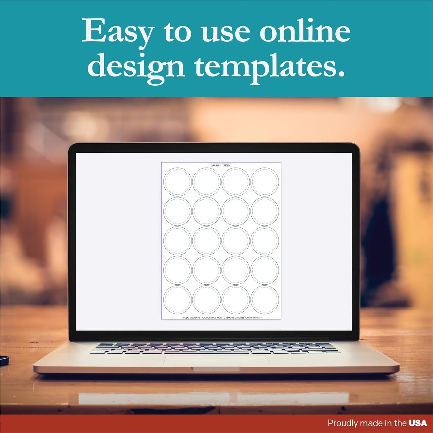 Premium Label Supply White Sticker Round Labels – 2" Circle – Laser/Inkjet Compatible – (20 per Sheet), 25 Sheets – 500 Total Adhesive Labels