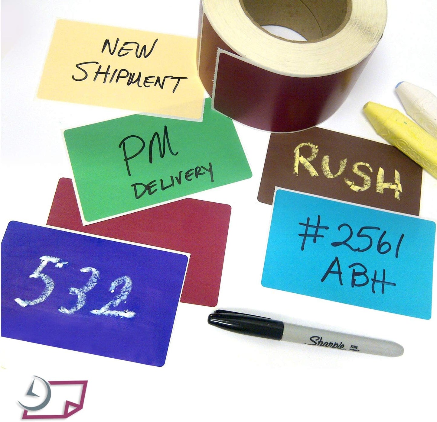 NextDayLabels 500 Rectangle Stickers (3" x 5") - Color Coding Labels Roll - Moving Labels for Boxes, Colored Inventory Stickers for Packing, Organizing, and Storage (Natural)