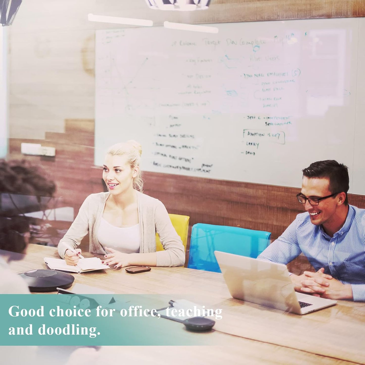 Magnetic Dry Erase Whiteboard Paper, 12" x 18" Self Adhesive Whiteboard for Wall, Easy to Write and Clean Dry Erase Board for Kids, Office, Home, with Marker, Magnetic Eraser and Magnets