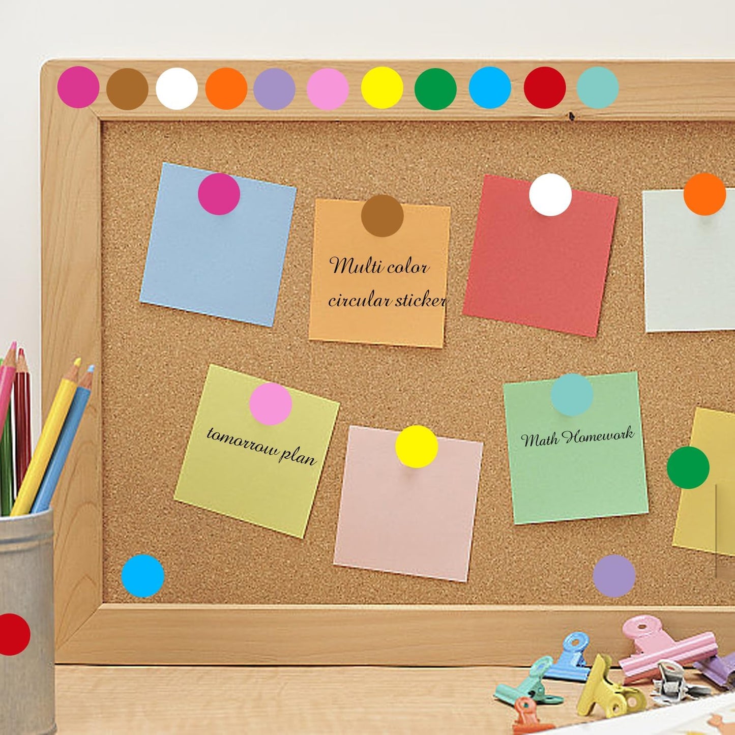 0.75 Inch Removable Color Code Dot Sticker Round Labels,Garage Sale Stickers Price Tags Label Blank Yard Sale Circle Dot Stickers Removable Writable Not Blurry (1650 Pack,11 Colors)