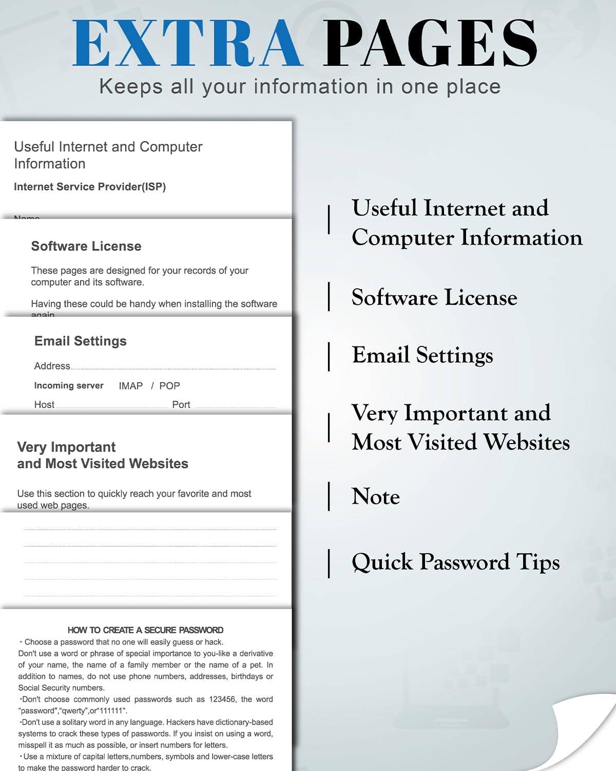 Small Password Keeper Book with Colorful Alphabetical Tabs, Hardcover Password Log-book for Internet Password and Website Address, 4.1"×6.2" Password Notebook for Home Office (Black)