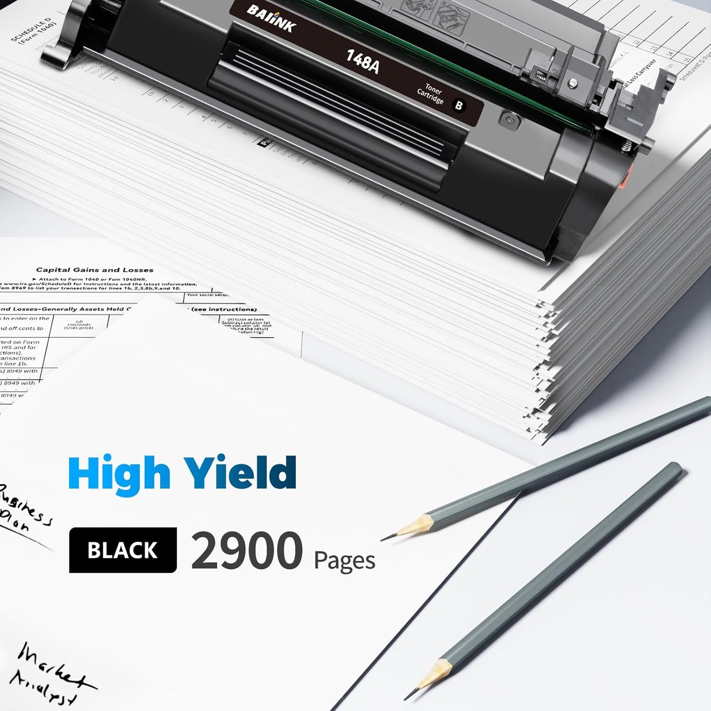 148A Toner Cartridge (with Chip) Compatible Replacement for HP 148A 148X W1480A W1480X Compatible for HP Pro 4001dw 4001dn 4001n MFP 4101fdw 4101fdn Printer (2 Black)