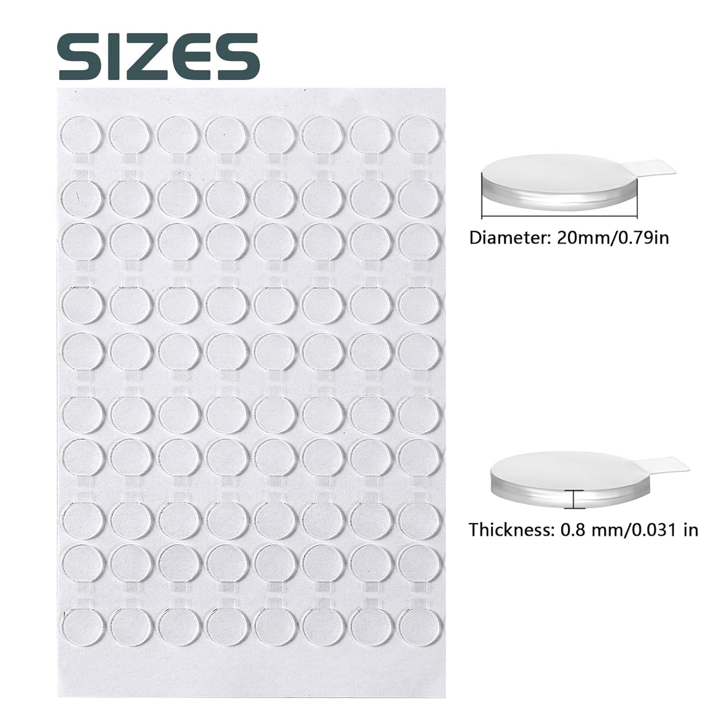 Adhesive Stick dots Two-Sided Sided Mounting Putty Stick Tack for Wall Hanging Crafts Balloons Festival Party Decorations,Clean Removable(0.79"*0.79"-360)