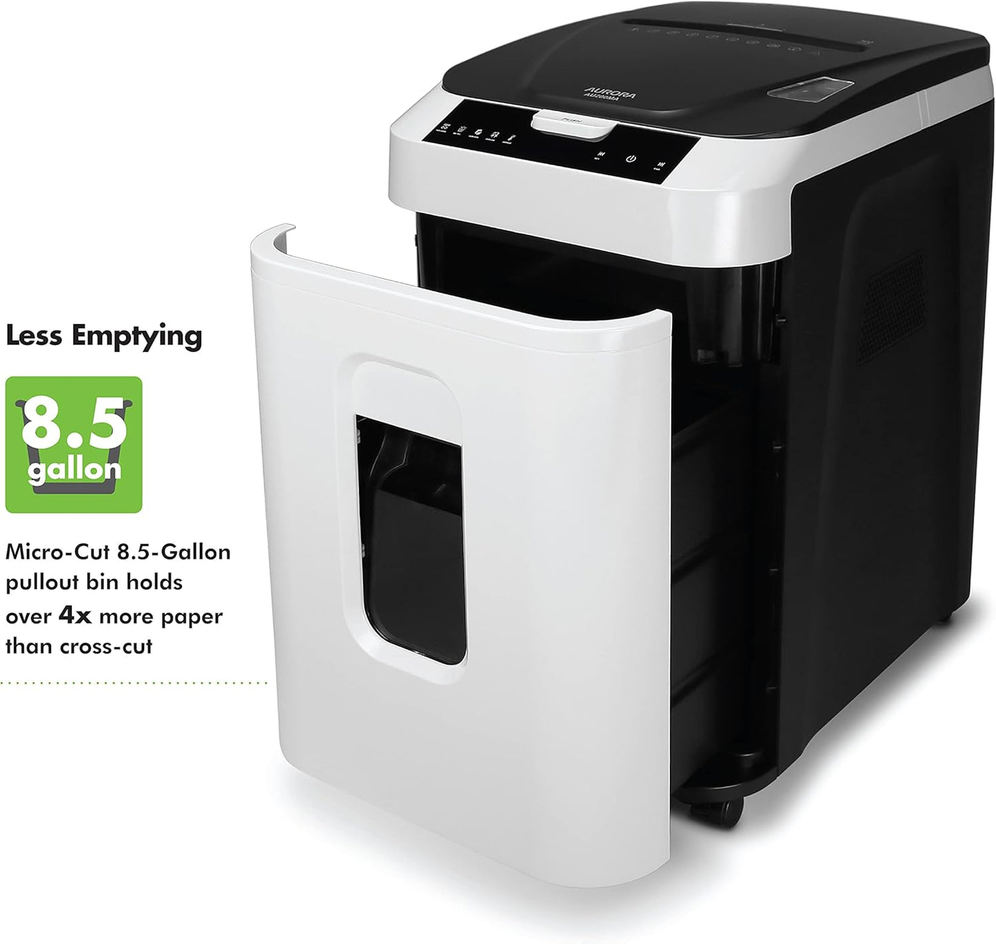 Aurora Commercial Grade 200-Sheet Auto Feed High Security Micro-Cut Paper Shredder/ 60 Minutes/Security Level P-5