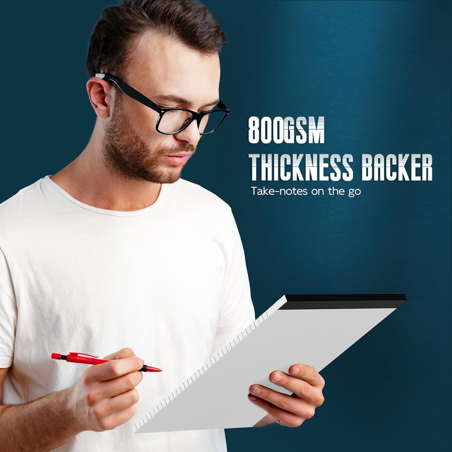 White Legal Note Pads 8.5 x 11'', 12 Pack Legal Paper Note Pads 8.5x11, Micro Perforated Wide Ruled Lined Writing Pads 30 Sheets for Home Office School Work, Legal Notepads Double-Side Printed Per Pad