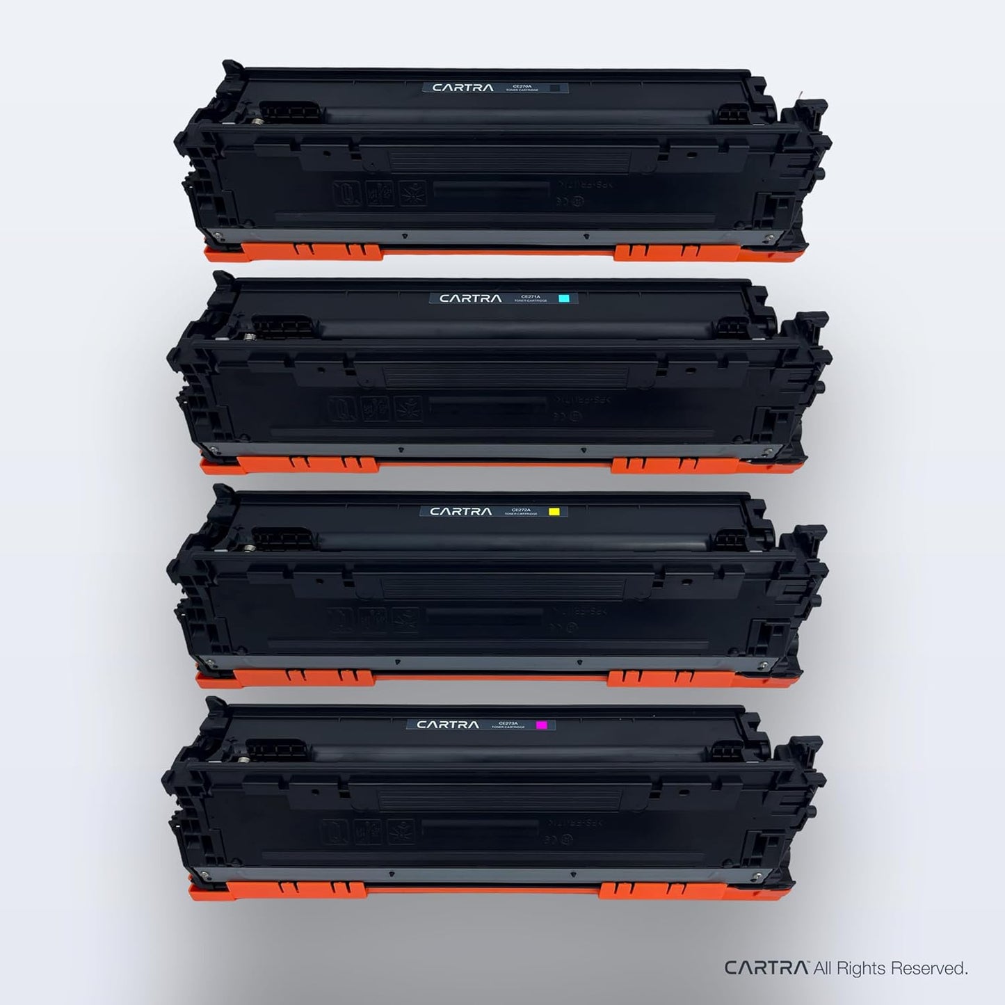 CARTRA 650A Toner Cartridges 4 Pack Compatible Replacement for HP 650A Toner Cartridges, Works with Printer Series CP5525 CP5525dn CP5525n CP5525xh M750dn M750n M750xh | Black Cyan Yellow Magenta