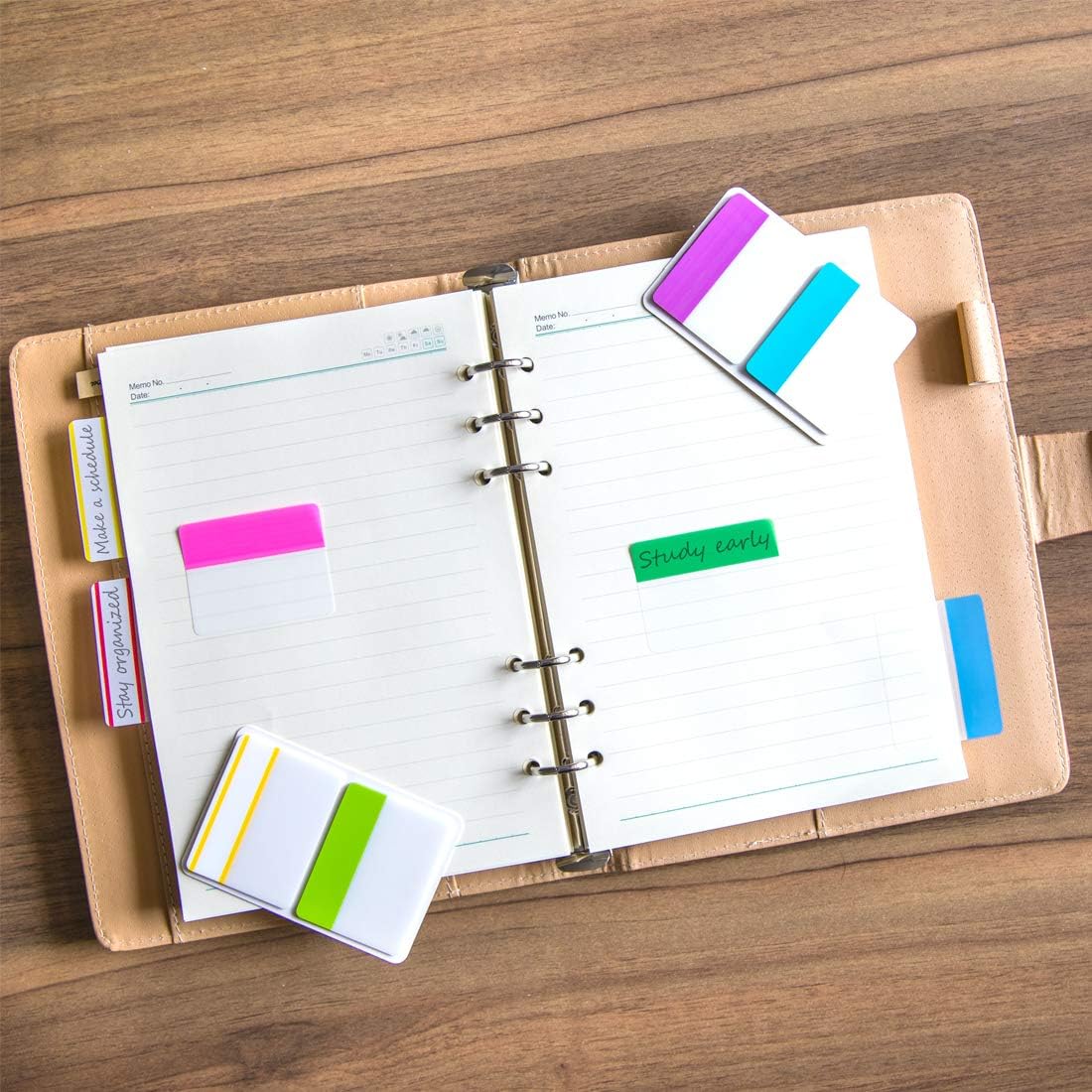 KICNIC Sticky Tabs 960 Pcs 2 Inch, Book Tabs, Annotation Tabs, Tabs for Notebooks, Removable Adhesive Flags Ultra for File, Binder, Folder, School, Office, College