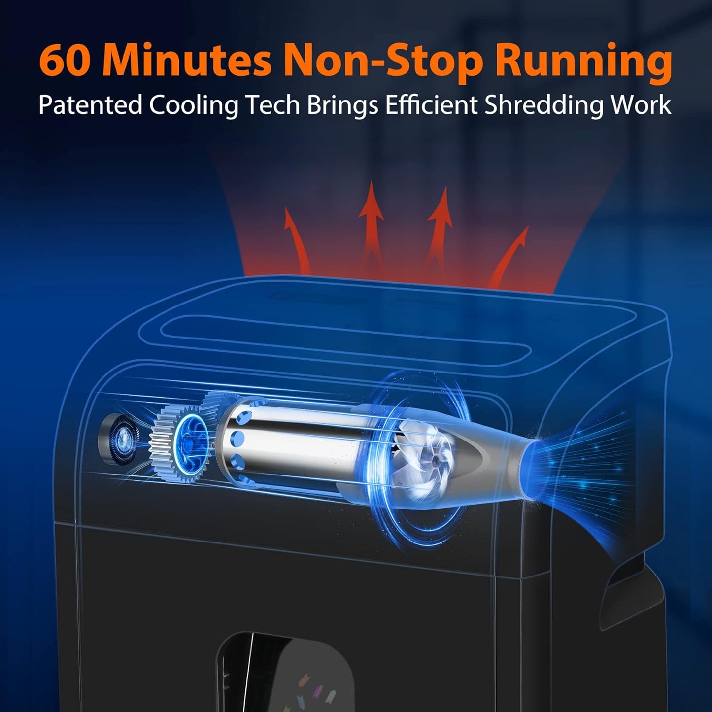 Paper Shredder for Home Office14-Sheet 60-Mins Micro Cut Shredder with US Patented Blade,Shred Card/CD/Clip/Staple,for Home Use Heavy Duty,AUTO Jam Proof,5.3-Gallon Pullout Bin(ETL)