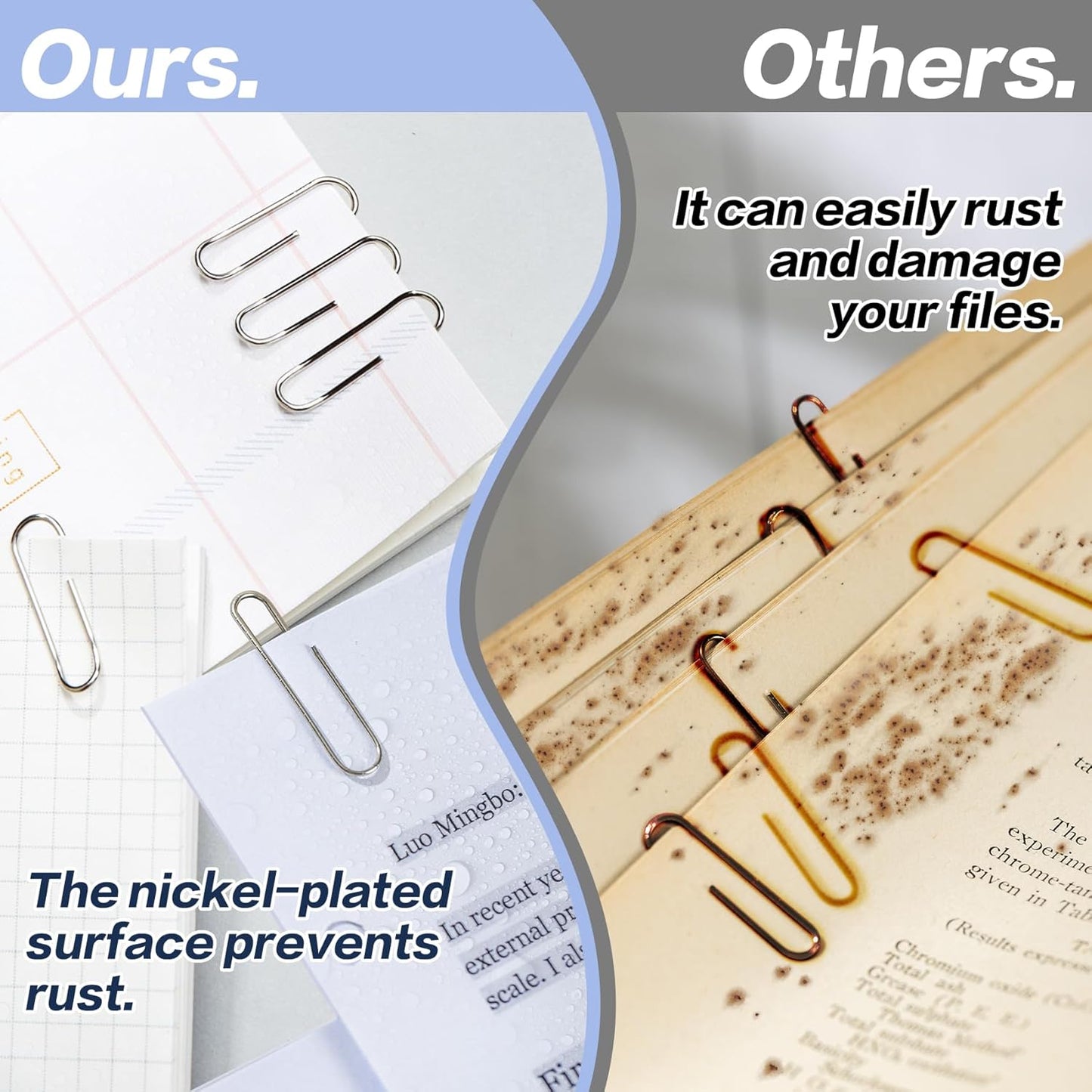 Deli Jumbo Paper Clips Nonskid, 1000 Large Paper Clips, 10 Boxes of 100 Each, Silver