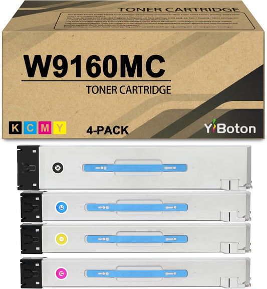 W9160MC W9161MC W9162MC W9163MC Toner Cartridge Compatible for MFP E87740dn E87750dn E87760dn E87770dn E87740z E87750z E87760z E87770z Printer (4-Pack Black Cyan Magenta Yellow)