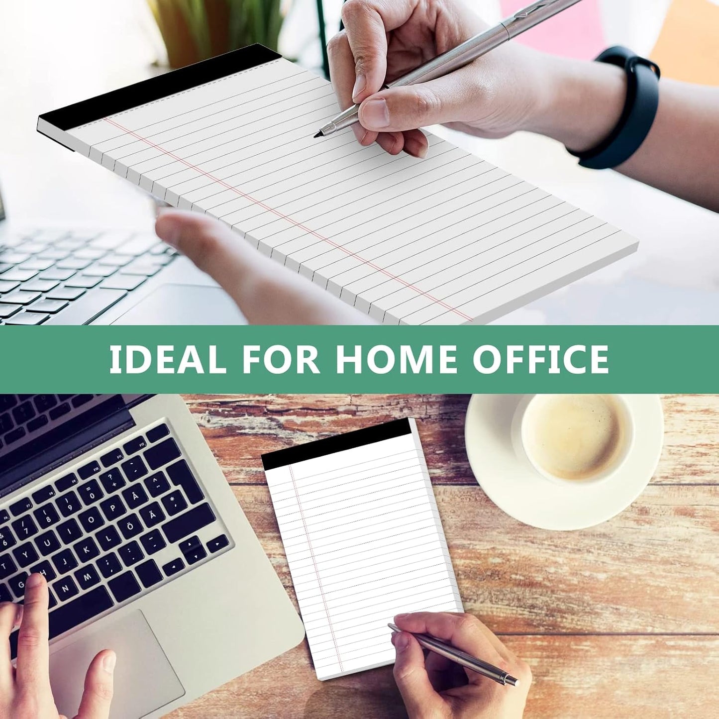 Legal Pads 5×8 Inch Notepad, 12 Pack Note Pads College Ruled Perforated Memo Pad for Work Study Daily Note Taking List, Lined Writing Pads Memo Refills Notepads for Office Home School, 30 Sheet/ Pad