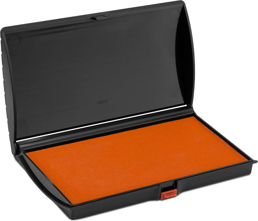 Large Premium Orange Ink Stamp Pad - 3" by 6" - Quality Felt Pad