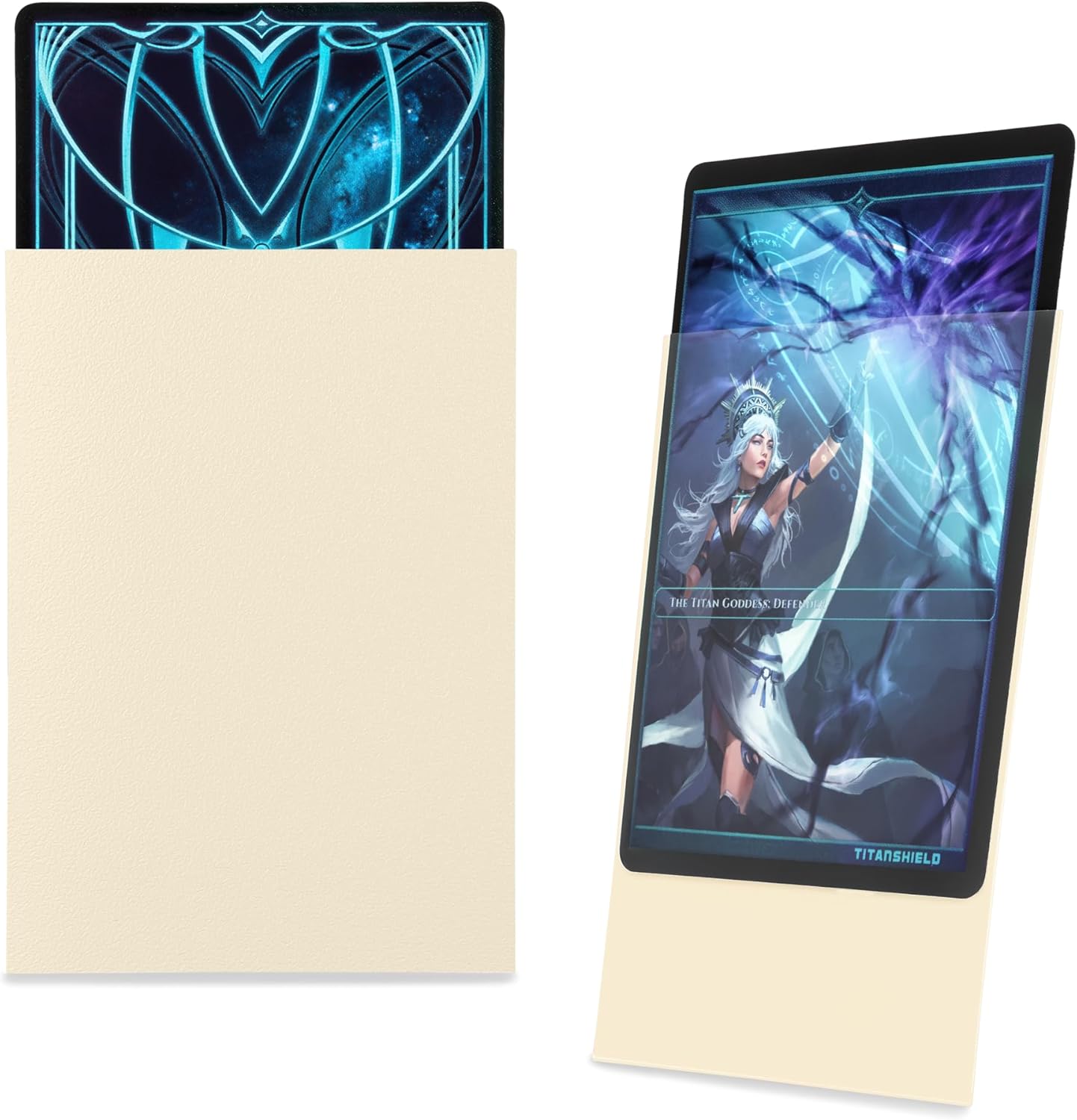 TitanShield Premium Ivory 150 Sleeves Standard Size Board Game Trading Card Sleeves Deck Protector for Magic The Gathering MTG, Baseball Collection, Dropmix