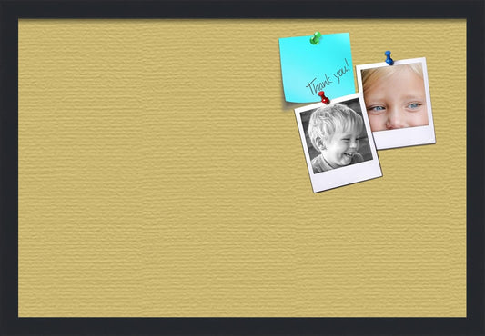 PinPix 24x16 Inch Cork Bulletin Board. This Decorative Framed Pin Board Comes with Honey Pastel Design and a Satin Black Frame. Ideal for Home Office Decor or Message Board (PinPix-1810)