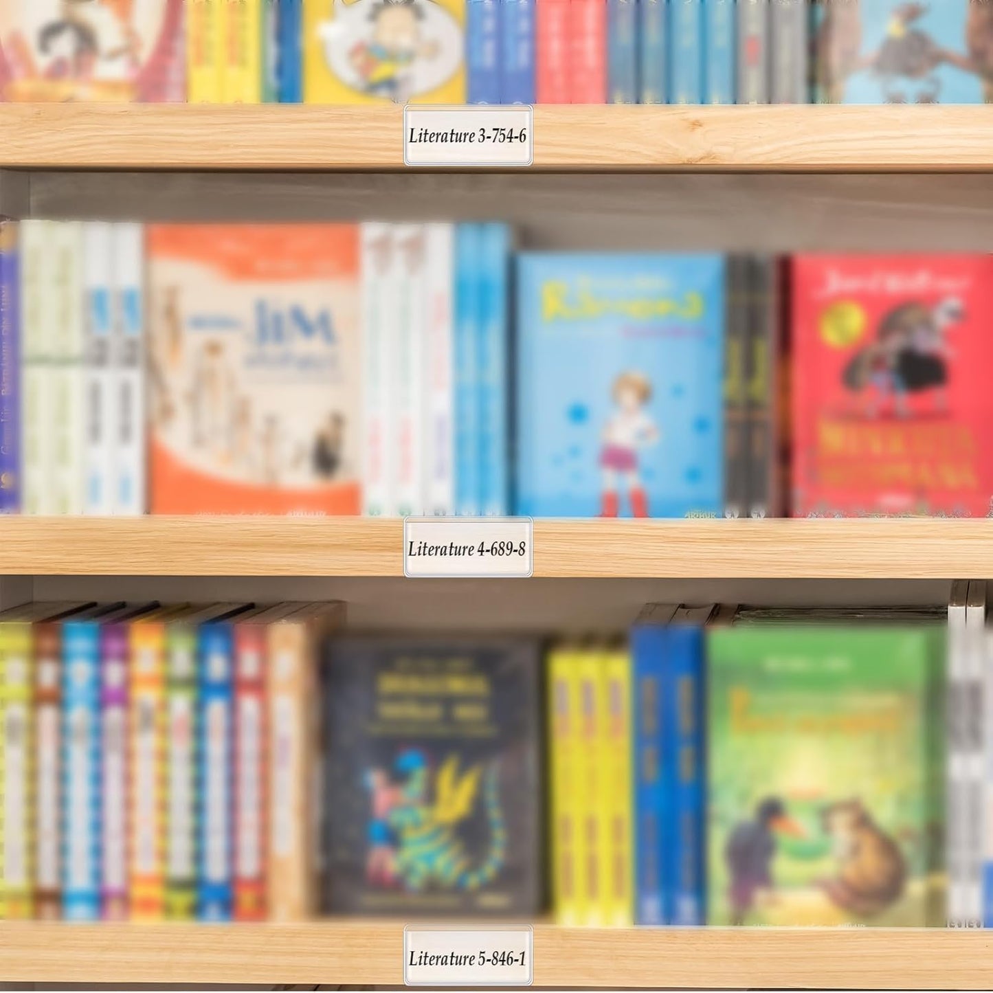 Jeyiour 200 Pcs Label Holders Adhesive Nameplate Pockets Storage Bin Labels Index Card Holder Shelf Plastic Peel Stick for Classroom Supermarket Bookshelf Library Student Box Drawer (2 x 1 Inch)