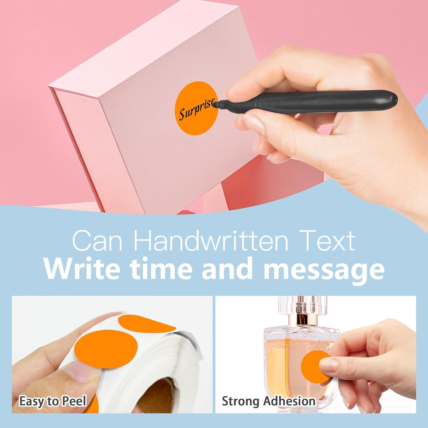 1 Inch Round Color Coding Labels, 1000 Dots Per Roll Orange Color Coded Dot Stickers, Round Color Dot Labels for Organizing, Filing, and Storage