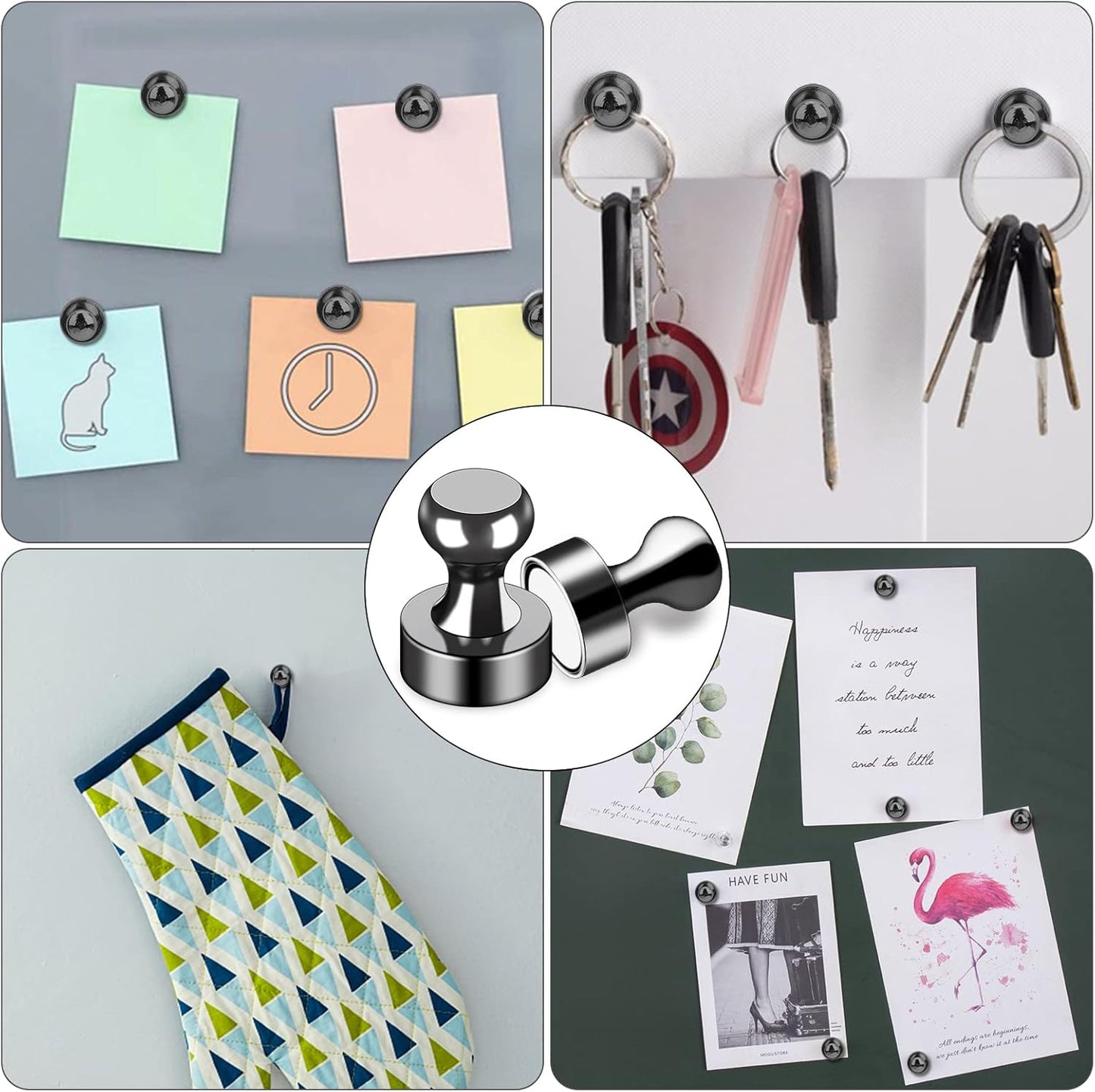 LOVIMAG 30Pcs Fridge Magnets - Small Neodymium Magnets for Whiteboard, Fridge, Kitchen, Office, Classroom, Picture, Locker