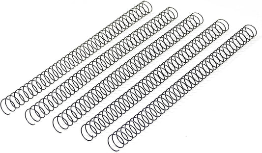 RAYSON 19mm Wire Spiral Coil Binding, 3:1 Pitch, 3/4" Metal Spiral Binding Coil 160 Sheets Capacity, Black Color & Pack of 50