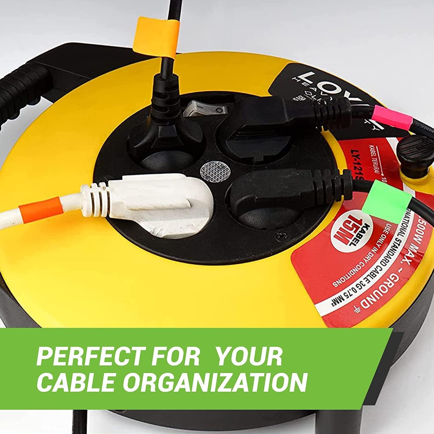 Royal Green Rectangular Color Coding Sticker Roll - Write On Labels for Folders & Organizing, 1.57" x 0.75" Stickers to Write On Name Tags for Office Supplies & Organization, 500-Pack (Neon Orange).