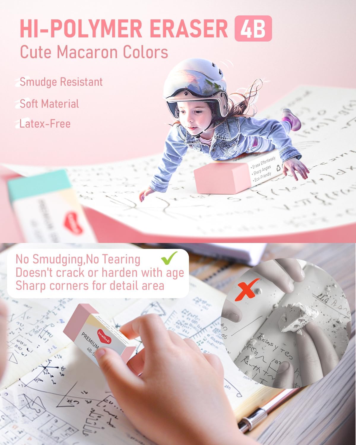 6PCS 0.5mm Mechanical Pencils Set with Case, Cute Pastel Mechanical Pencil with 240PCS HB Lead Refills, 3 Erasers, Aesthetic Back to School Supplies for Student Writing Drawing Sketching