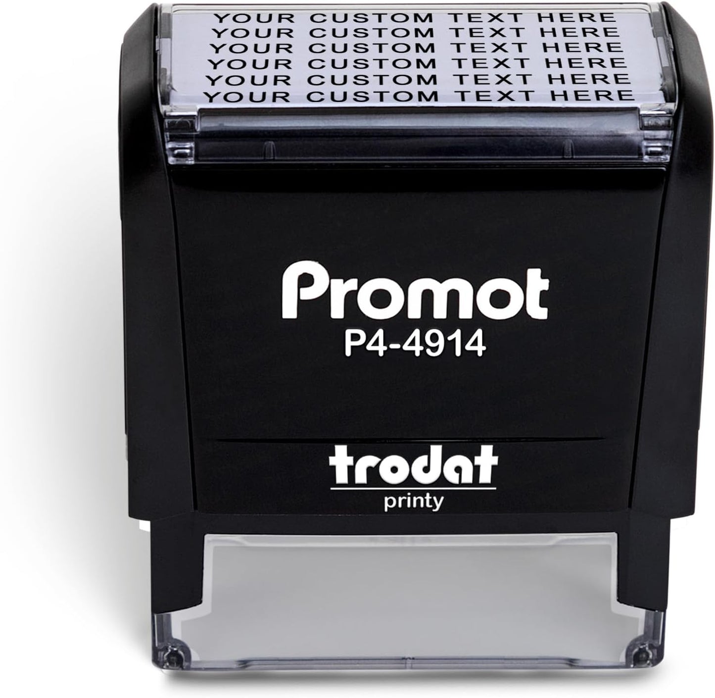 Promot Self Inking Stamp - Extra Large Custom Stamp for Name, Address, Office, or Business Use - Up to 6-Line Personalized Rubber Stamp - Customizable Font & Ink Color - Personalized Name Stamp