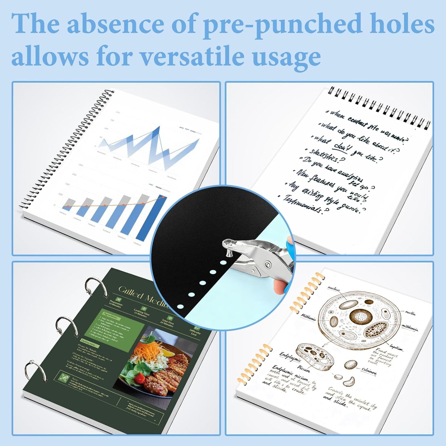 60 Pack Binding Covers and Backs Set, 8.5 x 11 Inches, 30P Clear PVC Covers (10 Mil), 30P Black Sand-Textured Polycovers (12 Mil), Presentation Covers for Binding, Letter Size