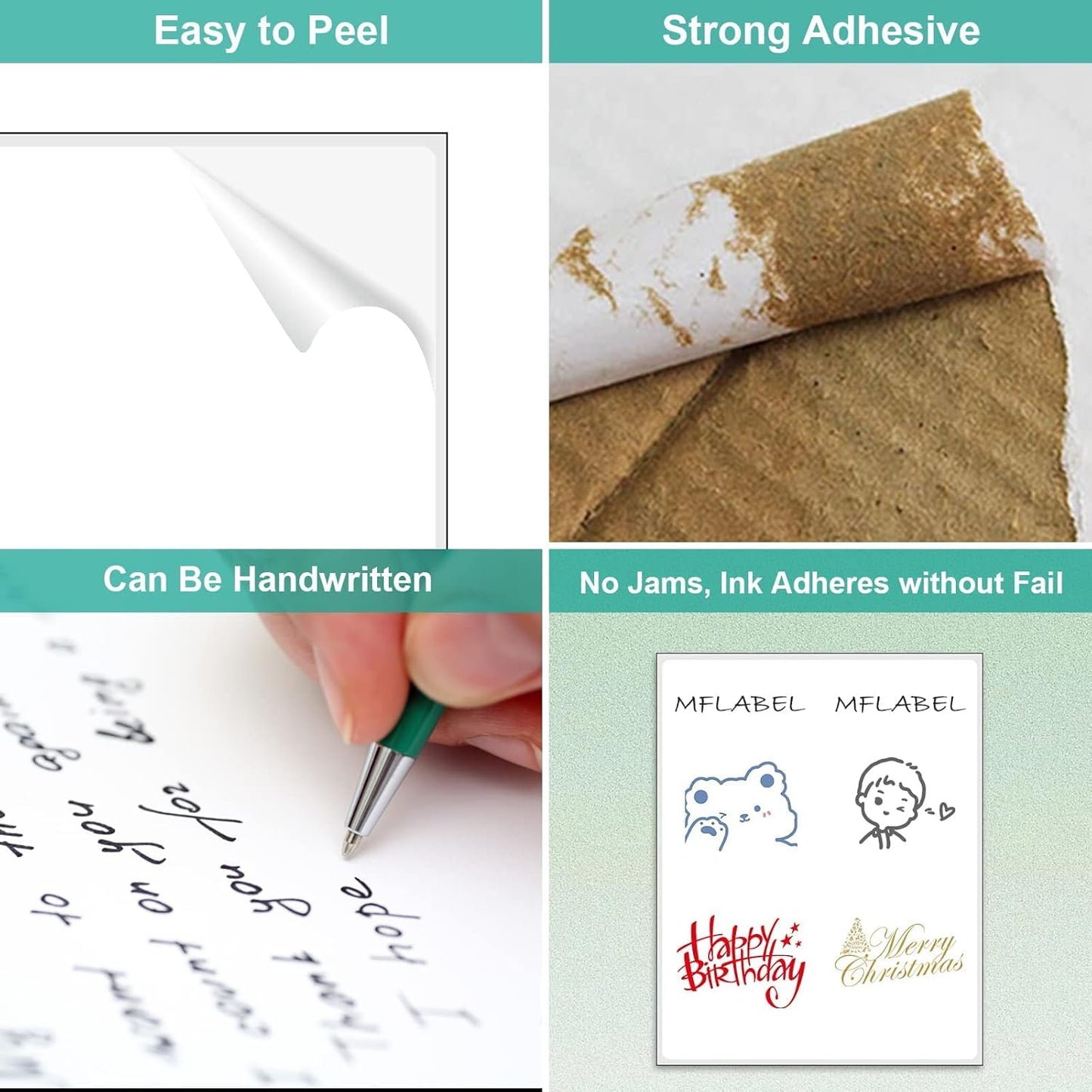 MFLABEL Full Sheet Sticker Label, Address Sticker, White Matte Label Paper, 8-1/2" x 11" Shipping Labels for Laser & Inkjet Printer (900 Labels, 900 Sheets)