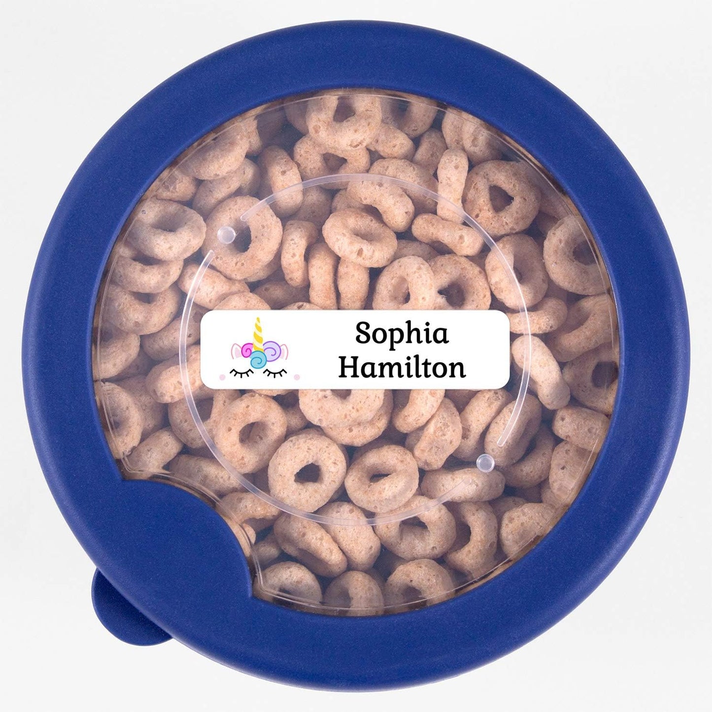 Name Bubbles - Custom Small Rectangle Name Labels for Kids (64 Labels) - Personalized Waterproof Name Stickers for Daycare, Lunch Boxes, Water Bottles, Shoes, School Supplies, & Camp (Unicorn)