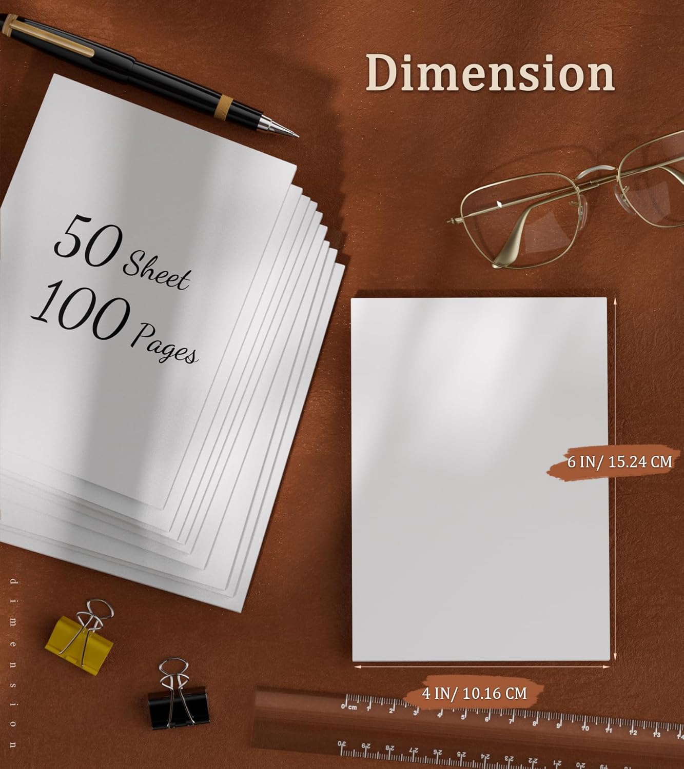 Note Pads 4x6 - Notepad - 10 Pads - 50 Sheets per Notepads - Small Writing Pads White Paper - Blank Note Pads - Server Memo & Scratch Pads 4x6'', Pocket Note Pad with Clean Sheets for Office