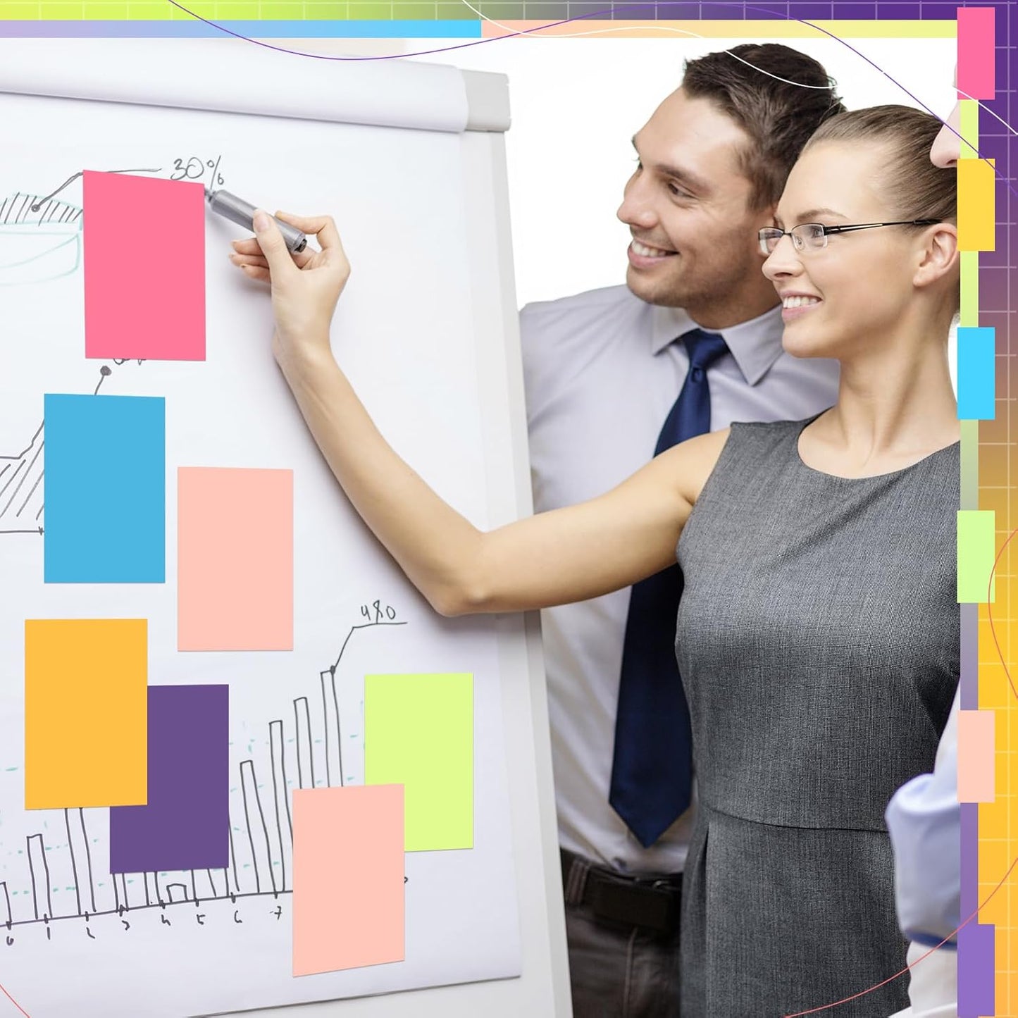 Kajaia 24 Pads Full Adhesive Sticky Notes Colorful Sticky Notes Adhesive Memo Self Stick Pads Easy to Post for Office Home School Meetings Supplies 6 Pastel Colors 80 Sheets/pad(3x5 Inches)