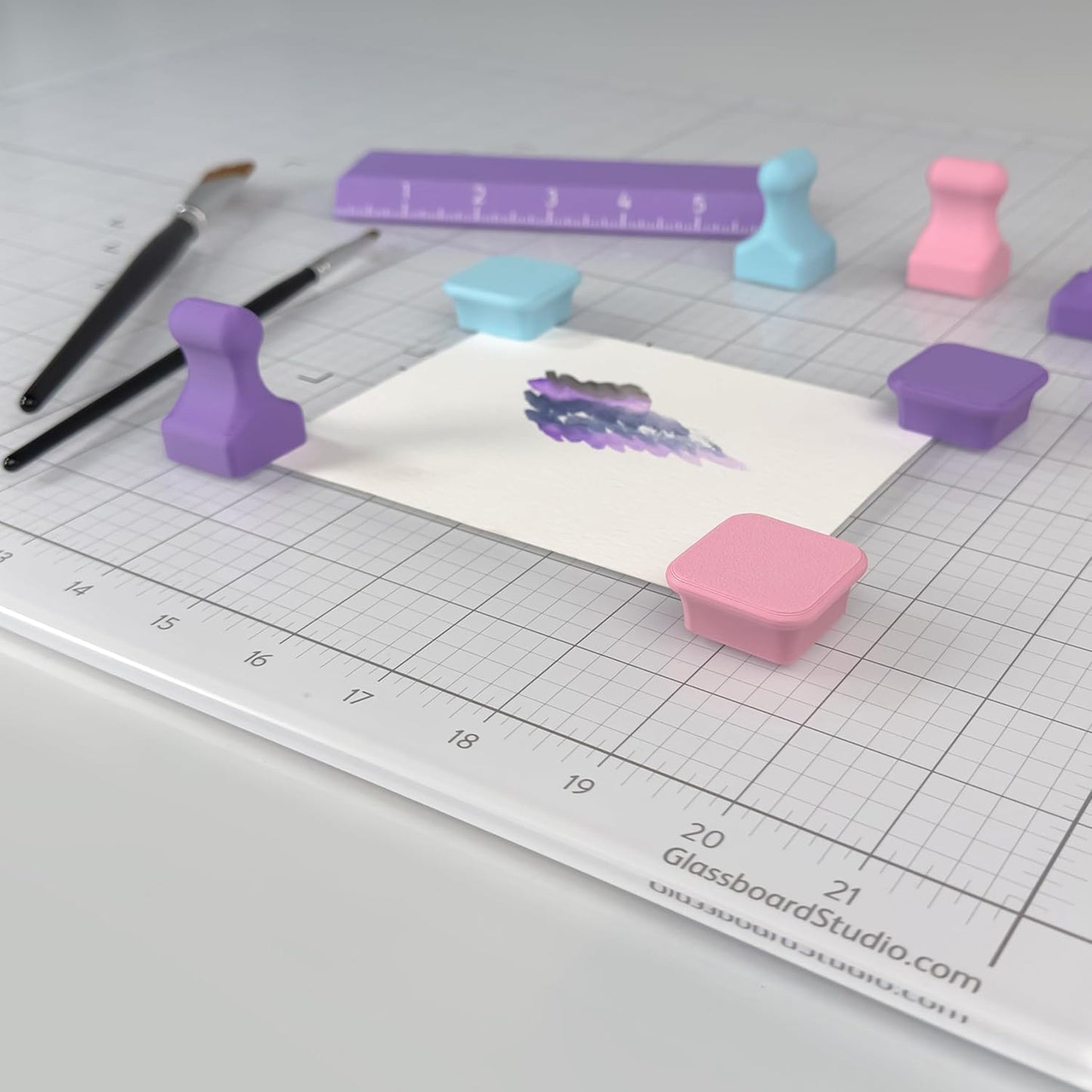 Glassboard Studio MiniBar Magnet - Strong Neodymium Rare Earth Magnets for Fridge, Whiteboard, Locker & Magnetic Glassboards - Crafting & Office Use - Strong Fridge Magnets (Sunshine Yellow, 2)