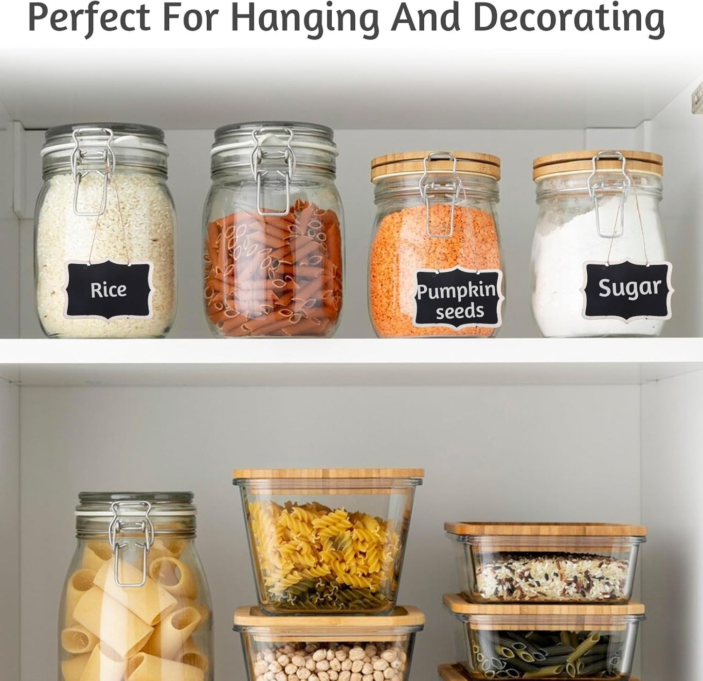 20Pcs Mini Chalkboard Signs,Hanging Small Chalkboard Sign,Chalkboard Tags with String,Double-Sided Hanging Food Labels for Party Buffet,Wooden Erasable Price Message Tags Blackboard